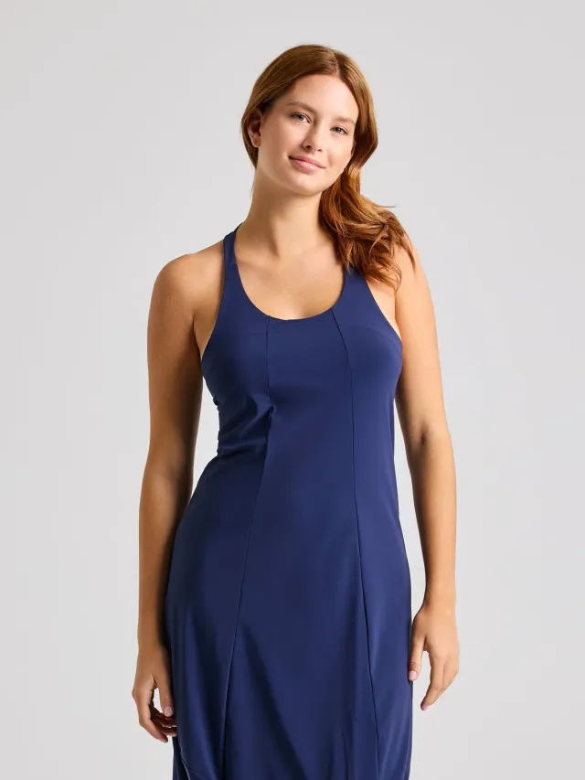 Slam Dock WS Smart Dress langkjole Blue Shadow dame