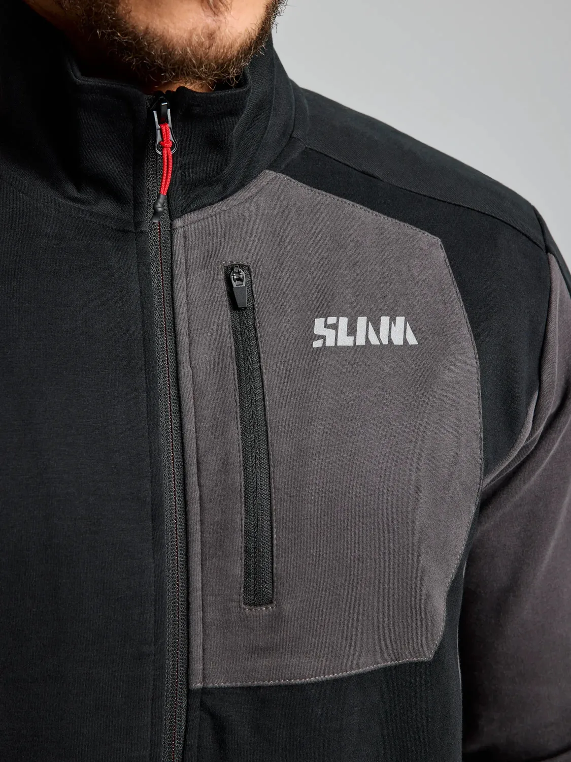 Slam Deck FZ Sweater genser herre mørk marineblå glidelås