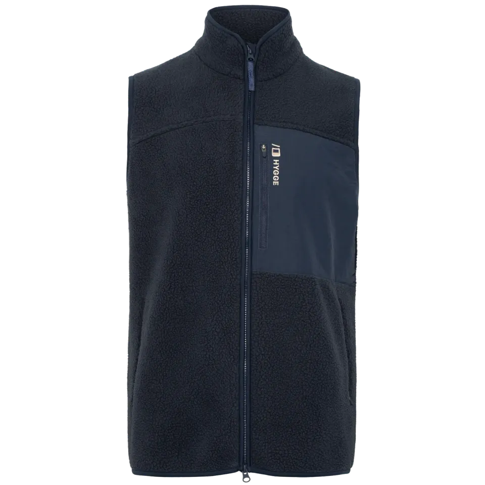 House of Hygge Men's Pile Fleece Vest fleecevest Navy teddyfleece