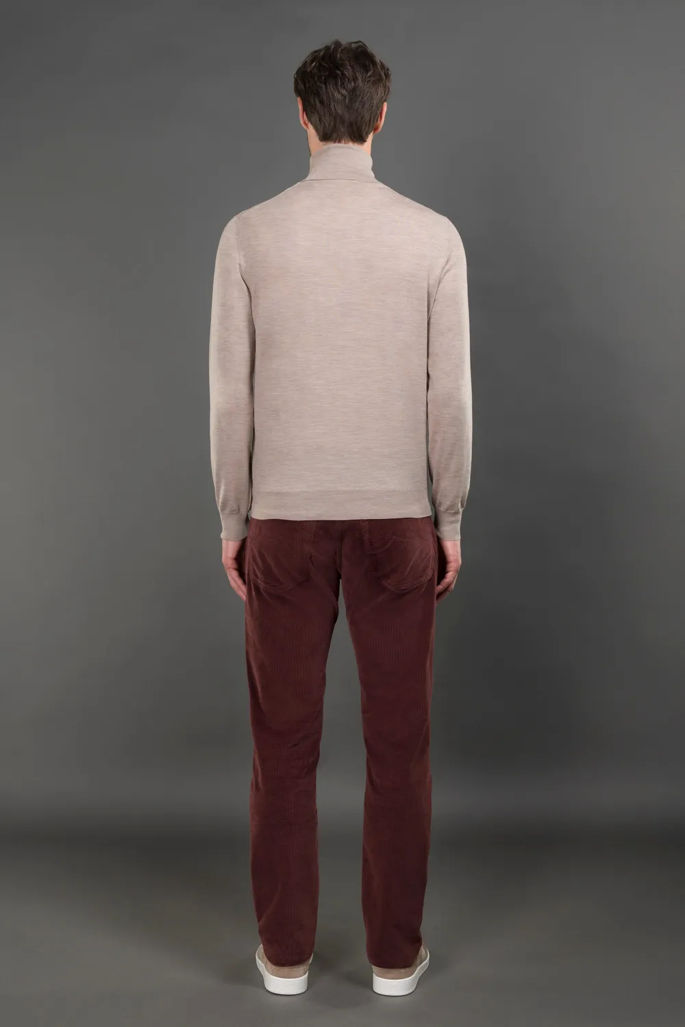 Moorer TODI-W18 høyhalset genser beige merinoull