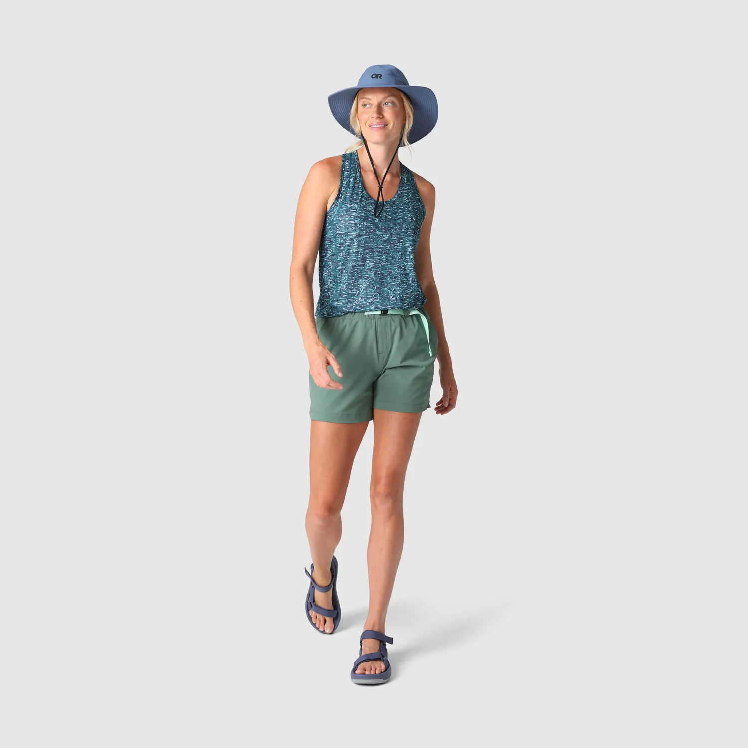 Outdoor Research Echo Tank singlet Mallard Traverse Print