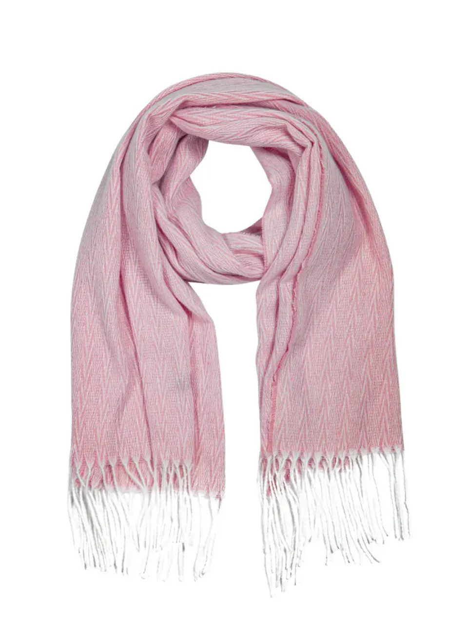 John Partridge Herringbone Scarf skjerf rosa viskose