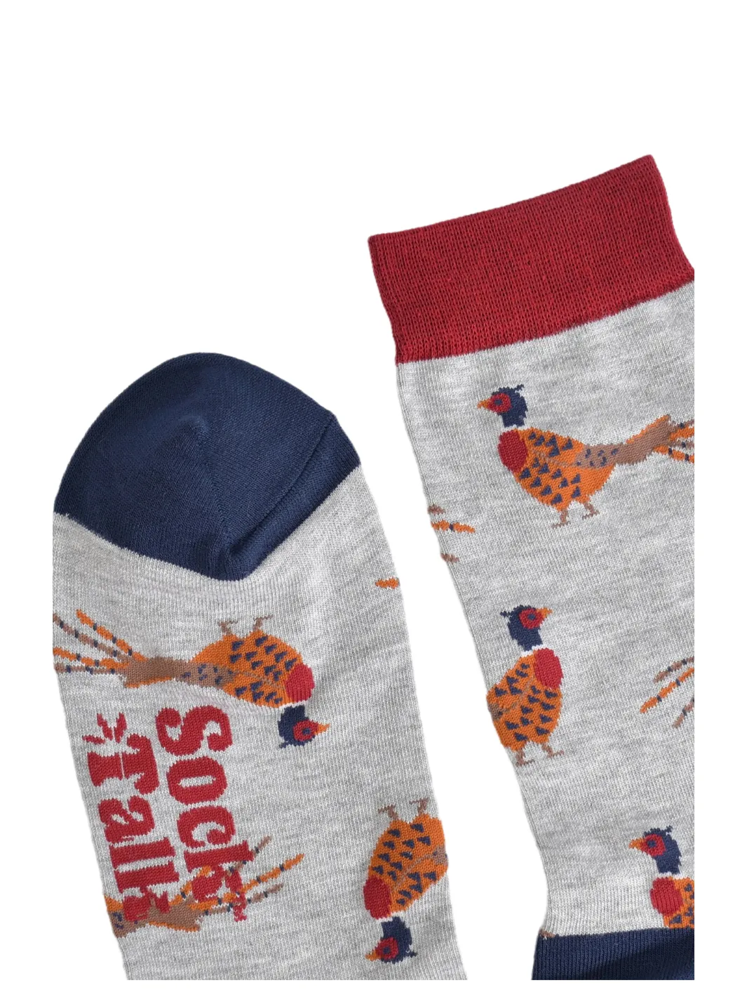 John Partridge Socks - Pheasant sokker Blue/Brown bambusblanding