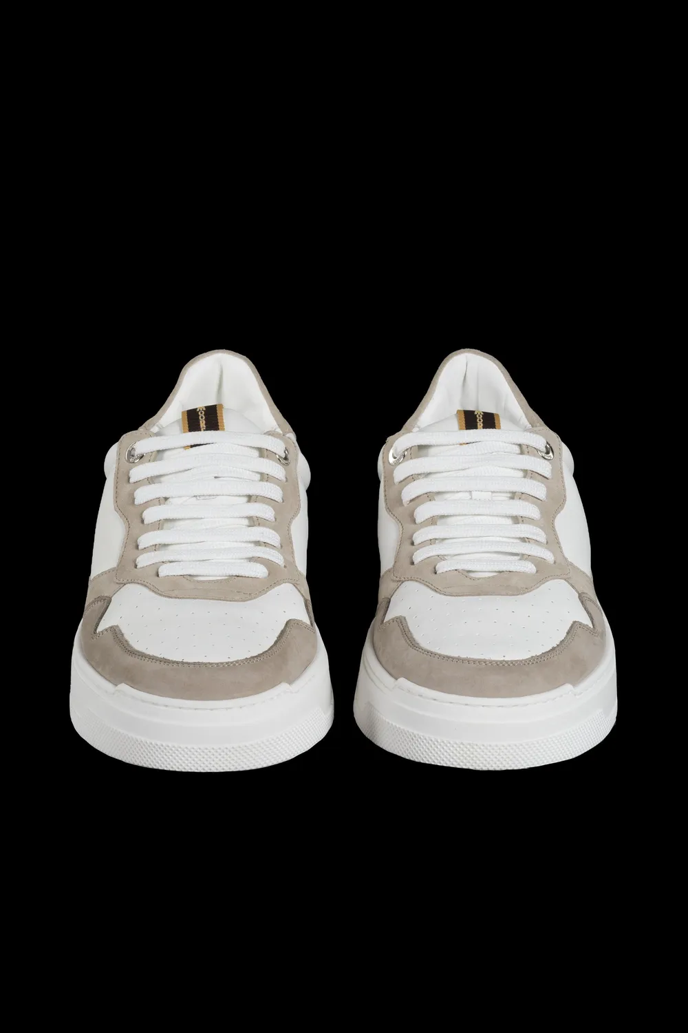 Moorer ANDOR-P5M sneakers hvit/khaki skinn