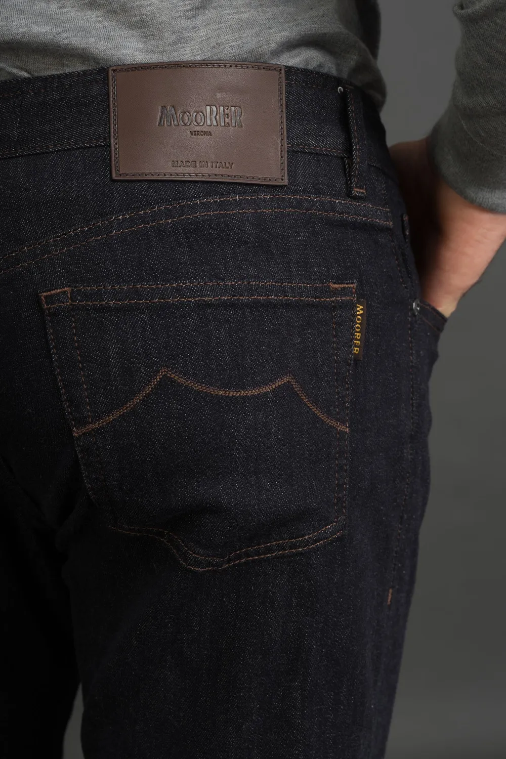 Moorer MILTON-09 DARK DENIM jeans mørk denim str 28–42 stretch