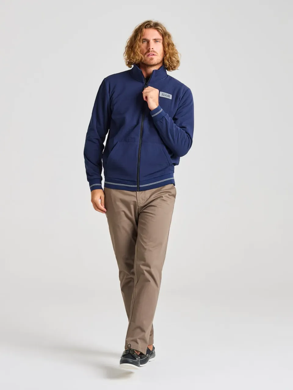Slam Mickey Bear Jacket fleecejakke herre – Blue Shadow, resirkulert stretch