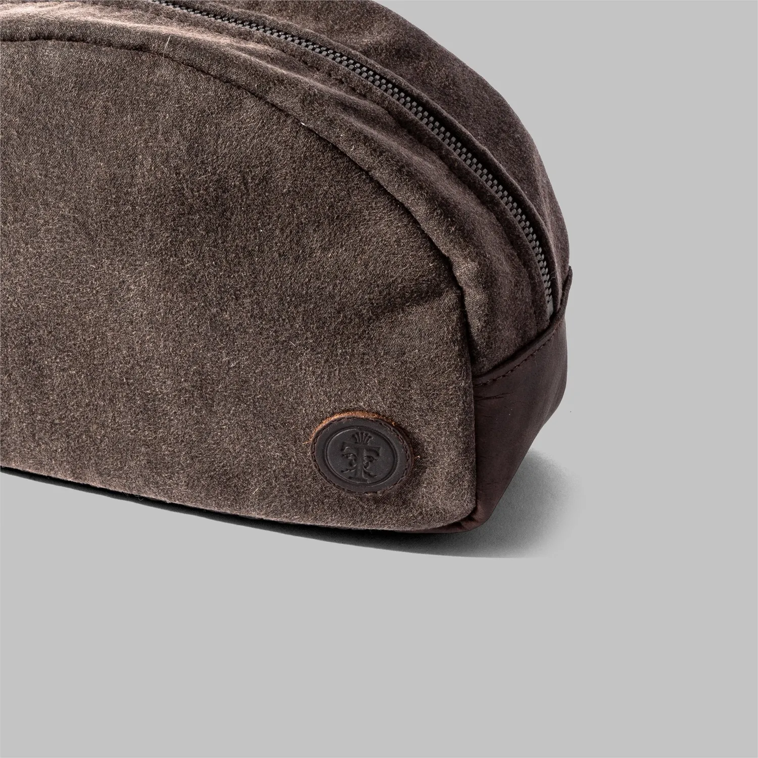 John Partridge Asterley Brown Waxed Cotton toalettmappe brun 4 liter