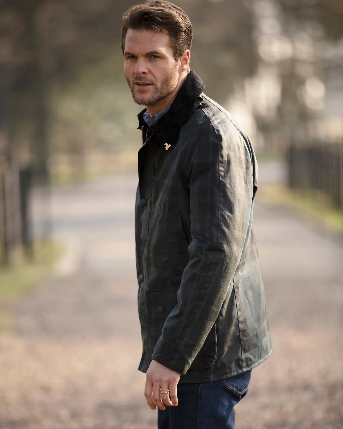 John Partridge Landowner Wax Walking Jacket waxjakke Dundee Check