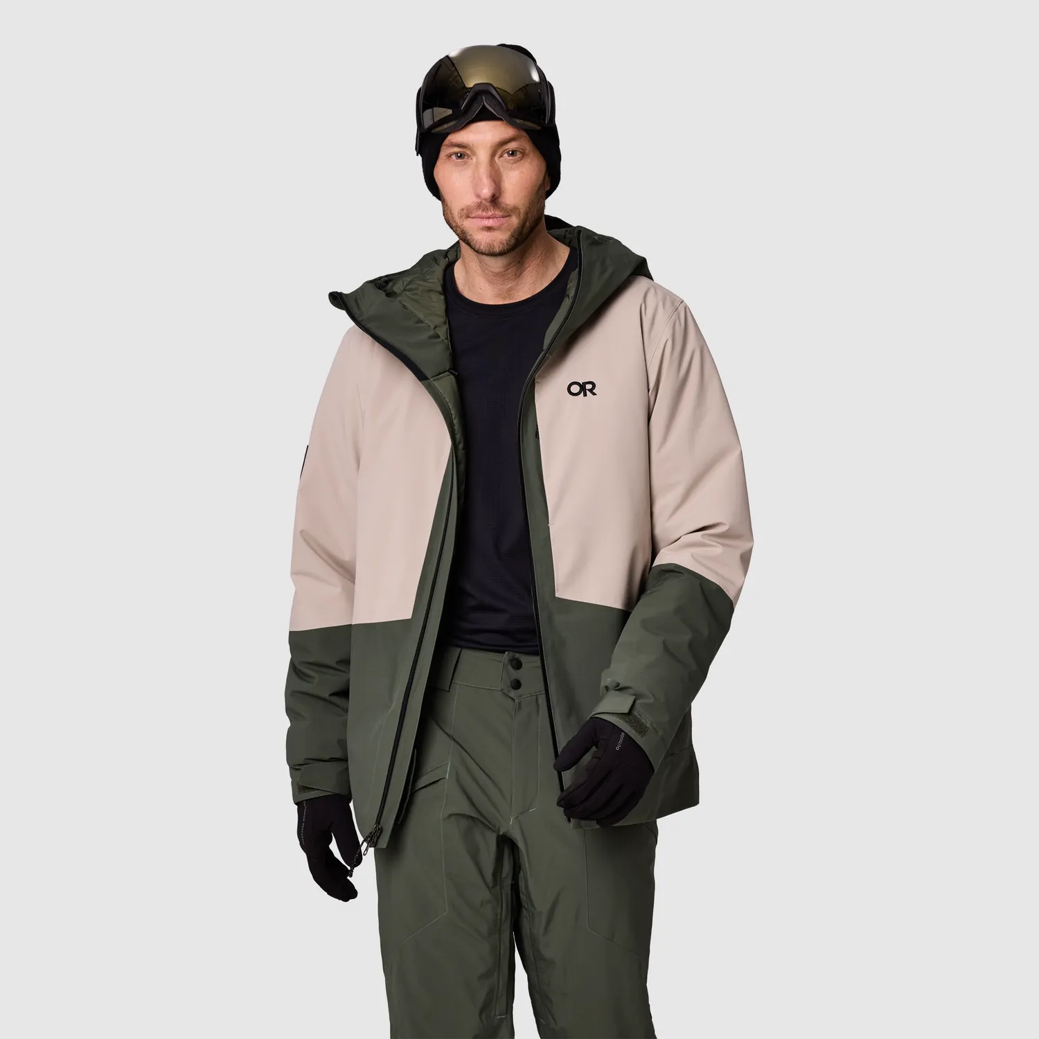 Outdoor Research Snowcrew Men's Snowcrew Jacket skijakke Dark Laurel/Pro Khaki