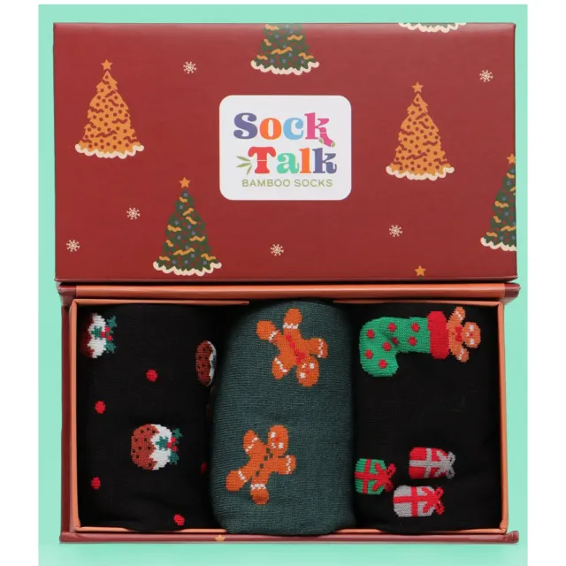 John Partridge Christmas Fun sokker 3 par bambusblanding