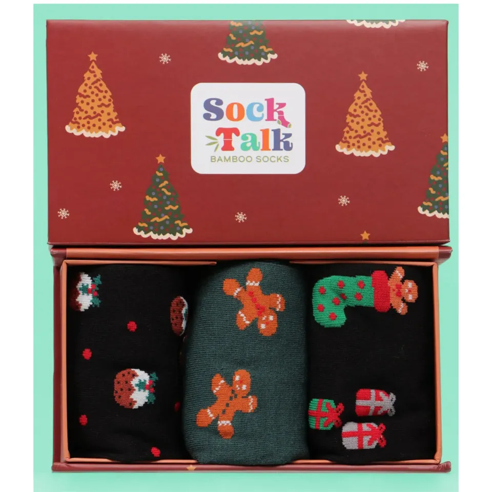 John Partridge Christmas Fun sokker 3 par bambusblanding