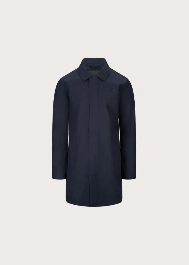 Brgn Søravind Coat regnfrakk marineblå S–XXL lett