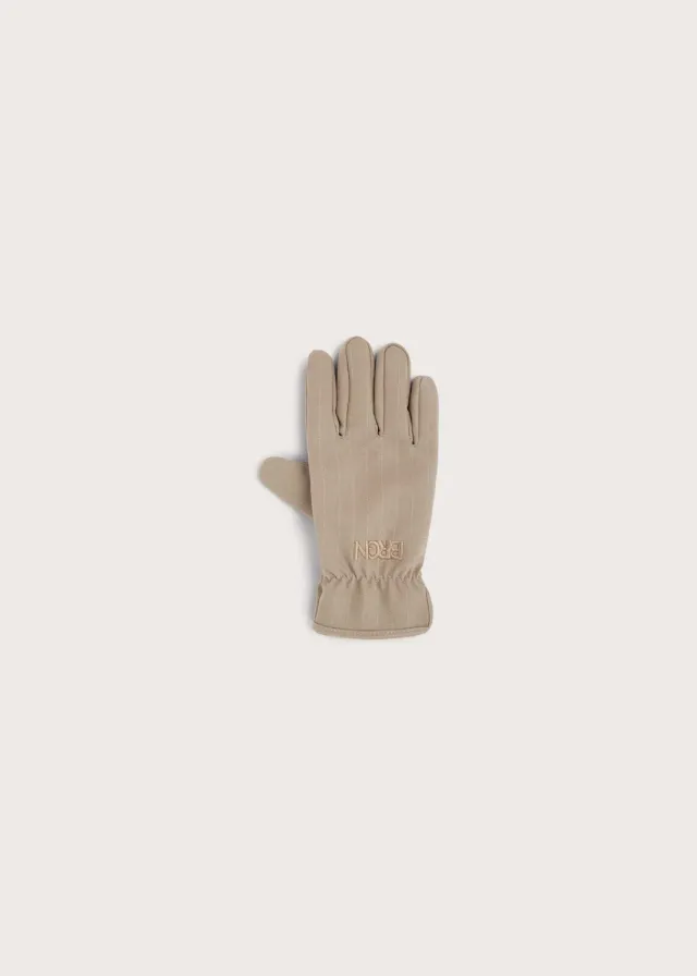 Brgn Gloves hansker Taupe Pinstripe S/M–M/L vanntette