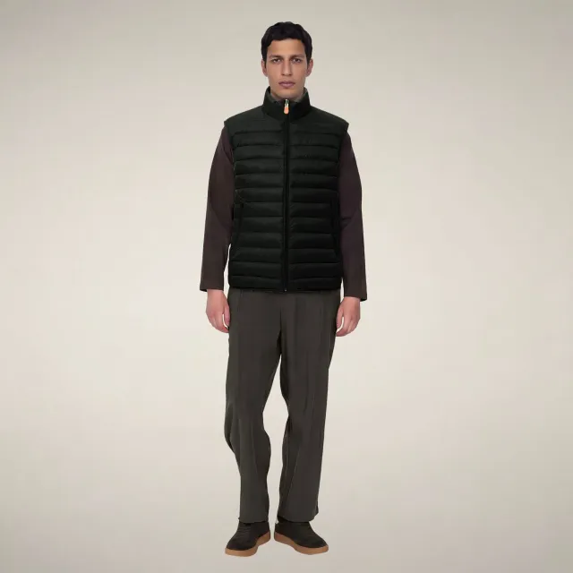 Save The Duck 5-Way Rupert boblevest herre grønnsvart quiltet