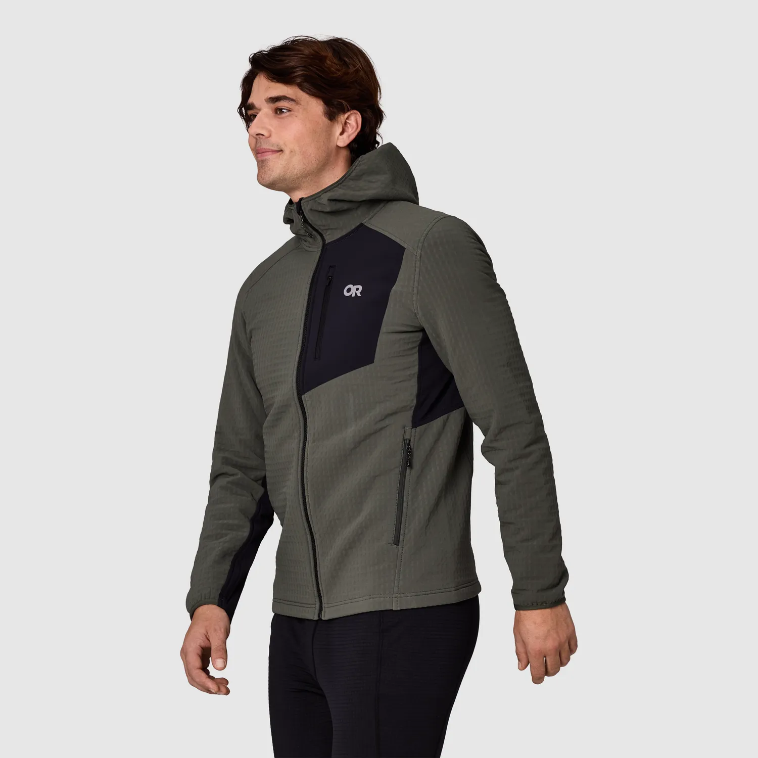 Outdoor Research Vigor Plus Fleece Hoodie fleecehettejakke herre Dark Laurel/Black