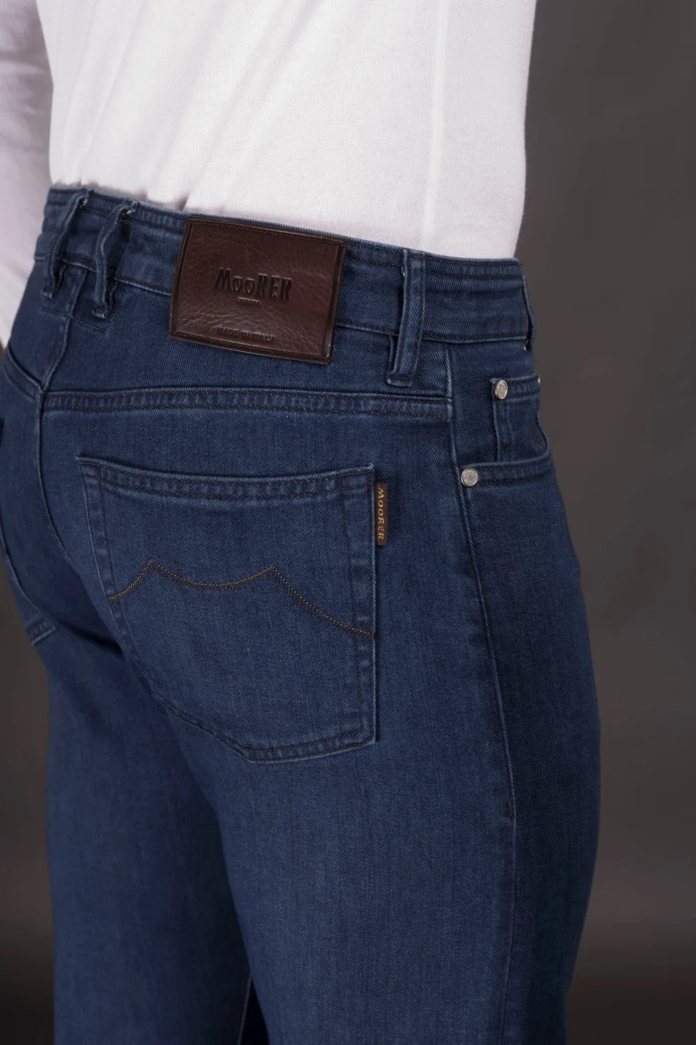 Moo rer PAVEL-919 WASHING W1 jeans regular fit 10 oz indigo