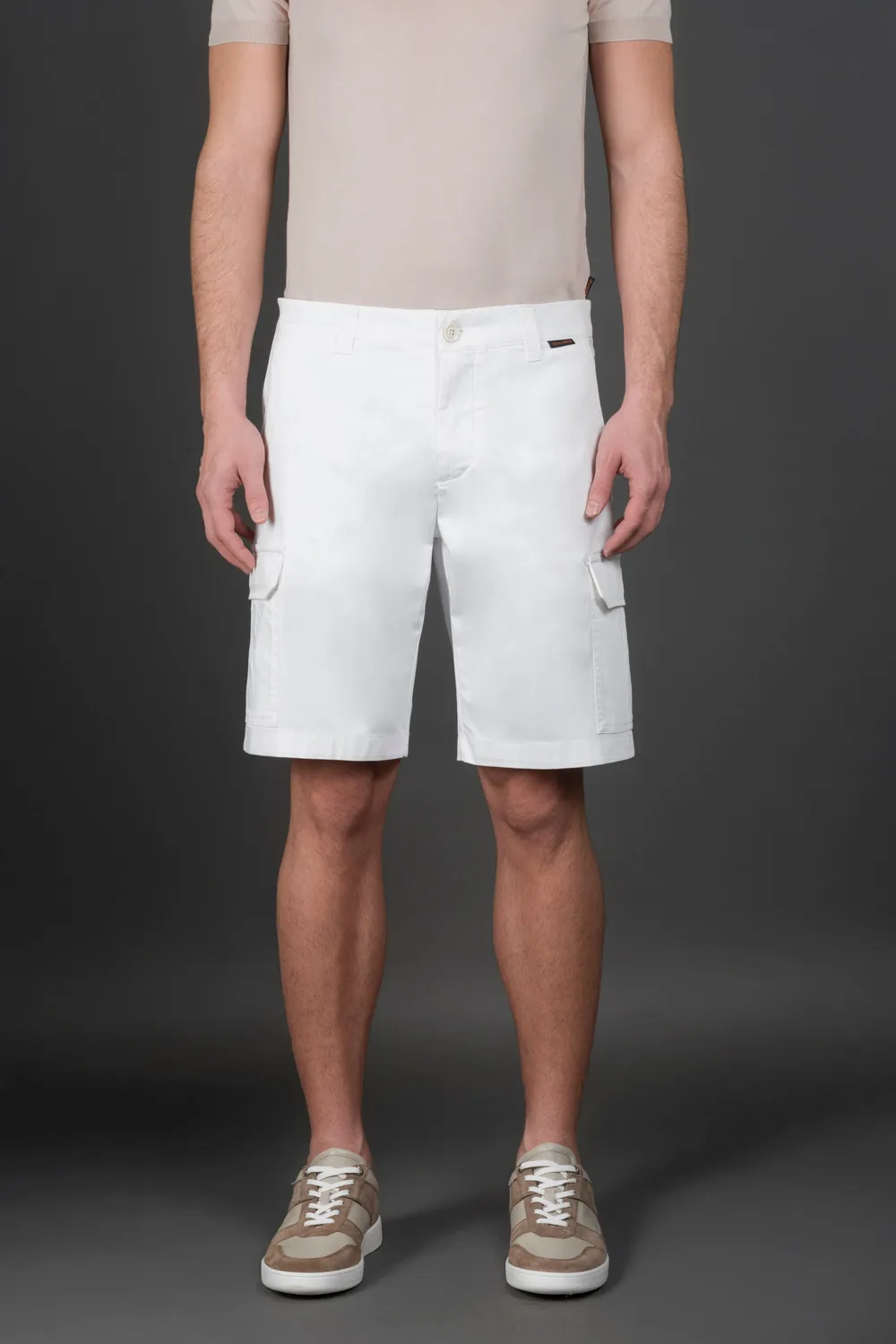 Moorer ARON-TWY cargoshorts hvit stretch