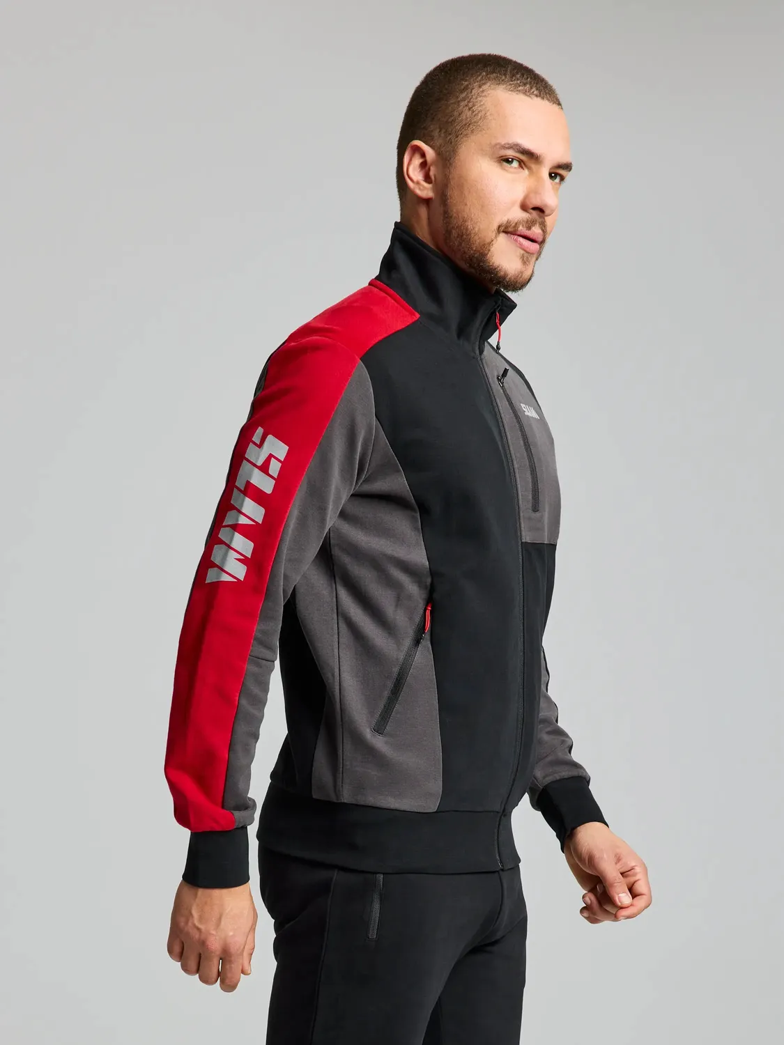 Slam Deck FZ Sweater genser herre mørk marineblå glidelås