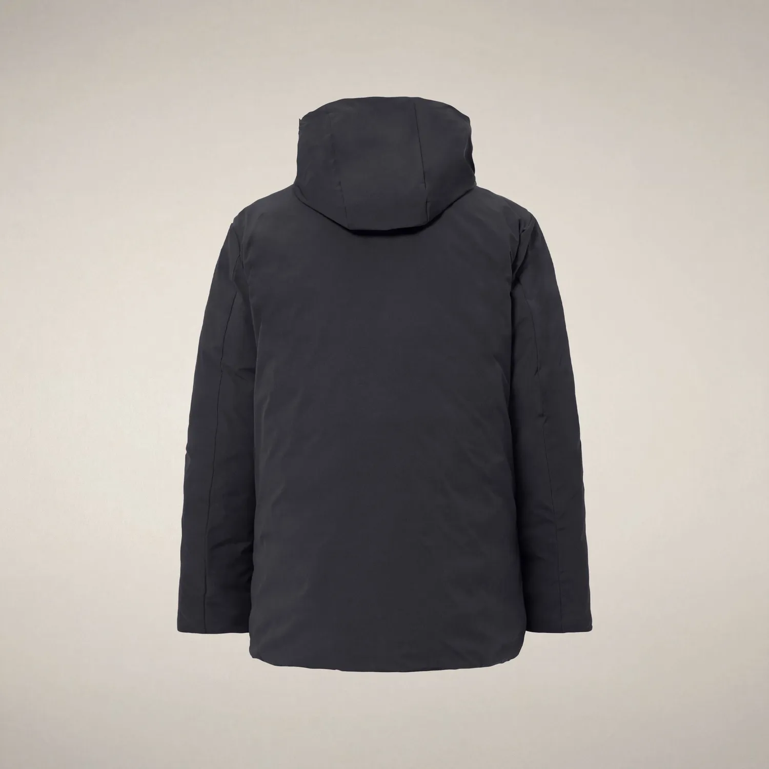 Save The Duck Bureau Rolf frakk Ebony Grey herre med hette
