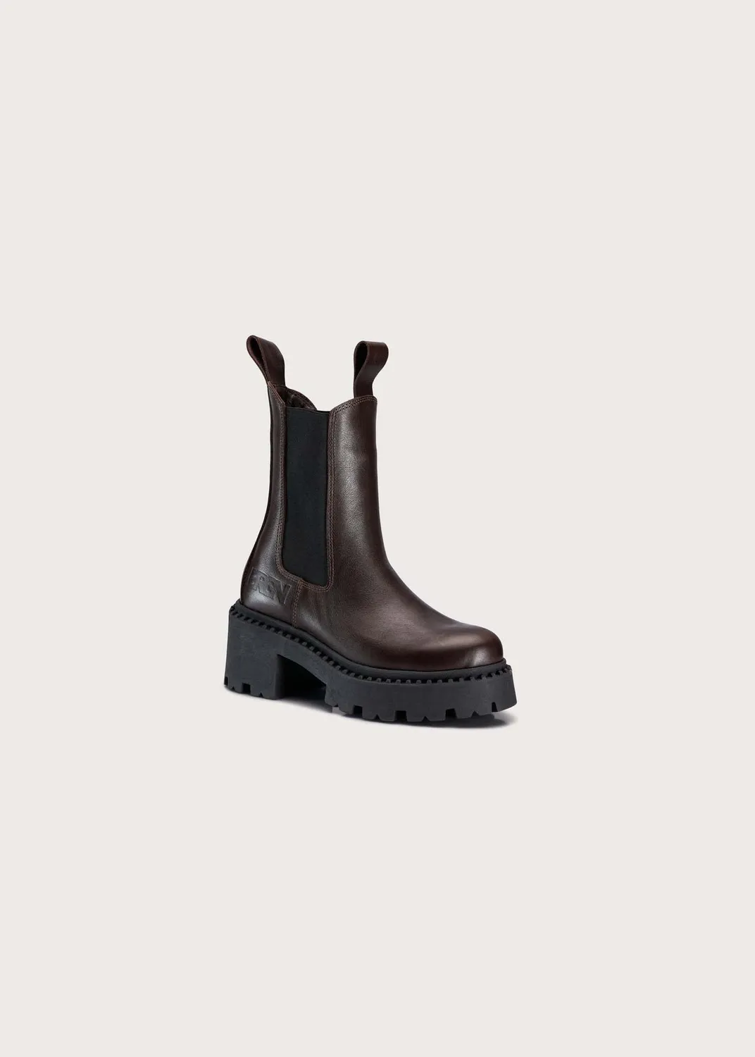 Brgn Heel Chelsea Boot støvletter brun skinn 5,5 cm hæl