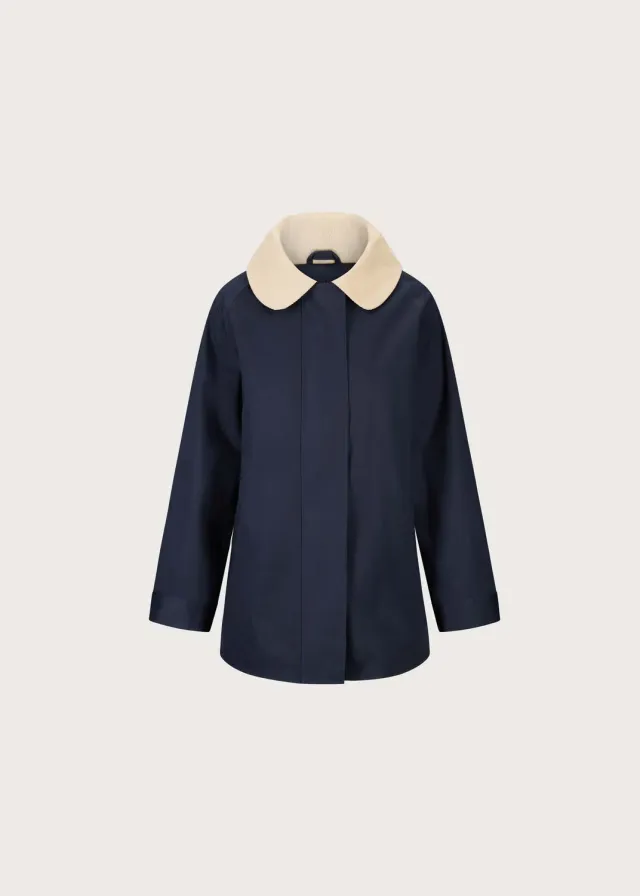 Brgn Bølgestorm Womens Jacket regnjakke mørk blå bomull