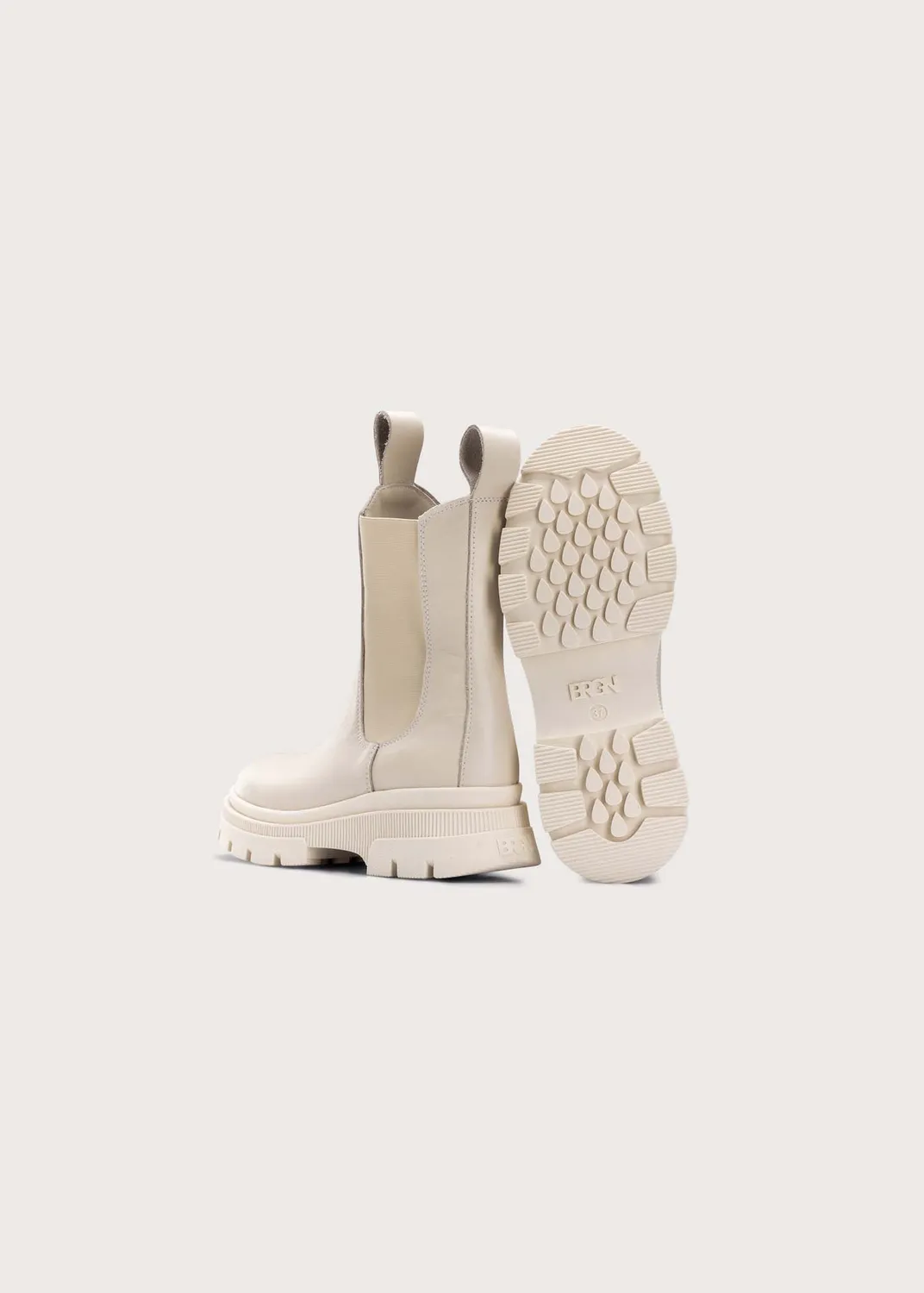 Brgn Chelsea Boot Aniline støvletter Sand – vanntette