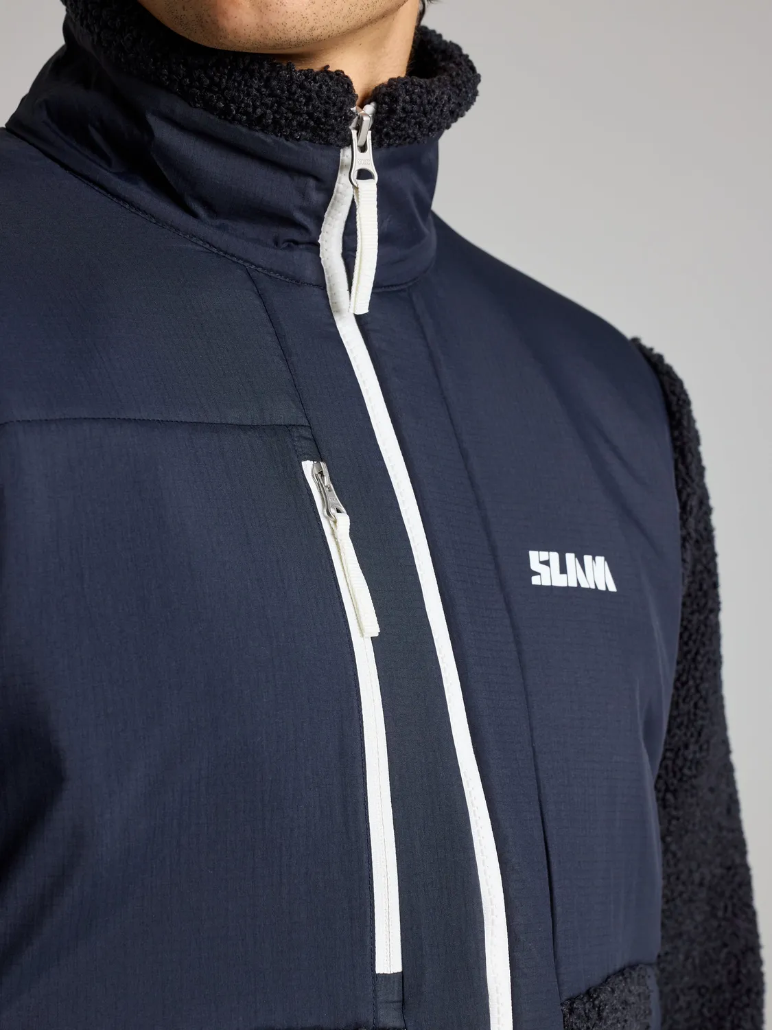 Slam Altura FZ Fleece fleecejakke Dark Navy vindtett bryst