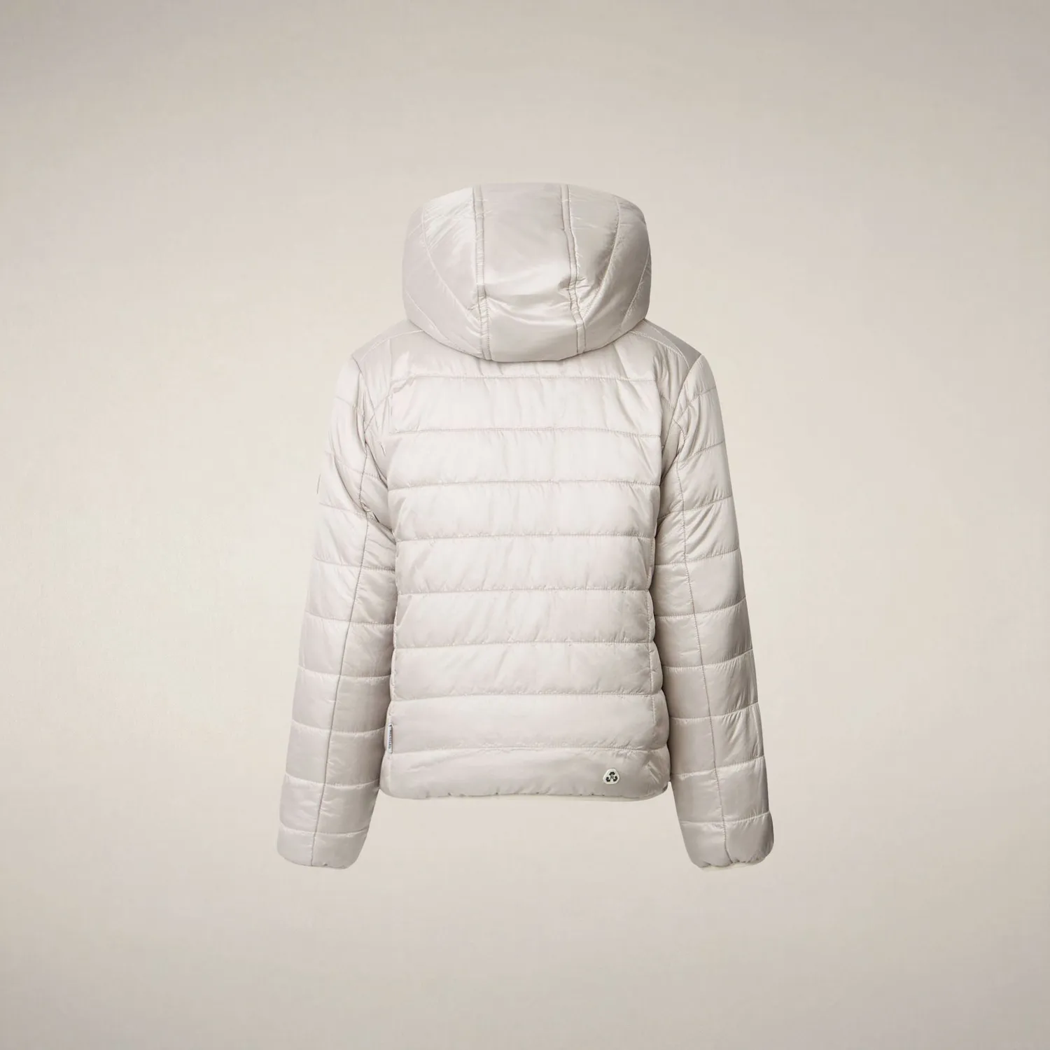 Save The Duck Chloe vendbar jakke jente rainy beige fuskepels