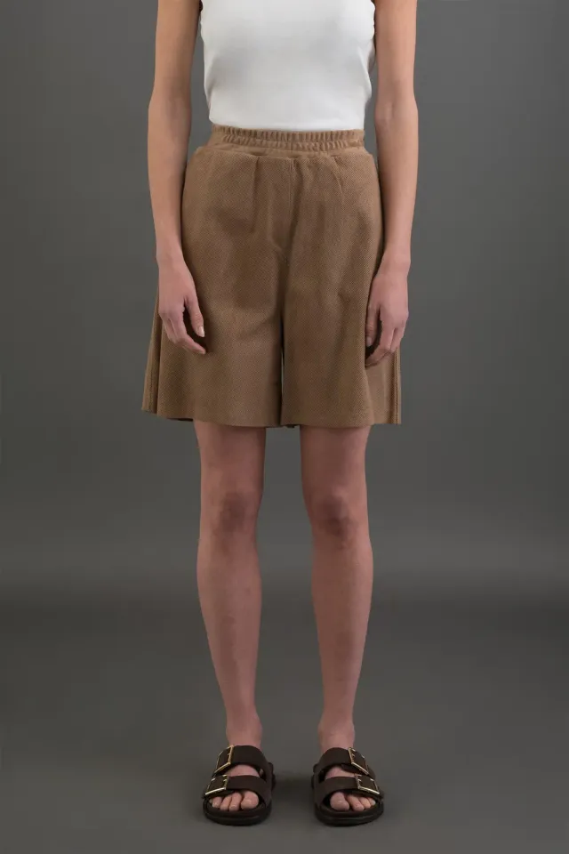 Moorer KALYA-URP shorts Terra semsket lammeskinn