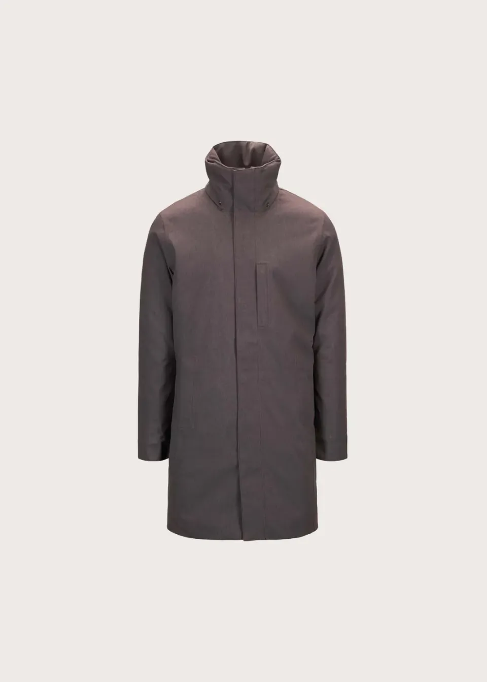 Brgn Sludd Coat regnfrakk Concrete Grey foret