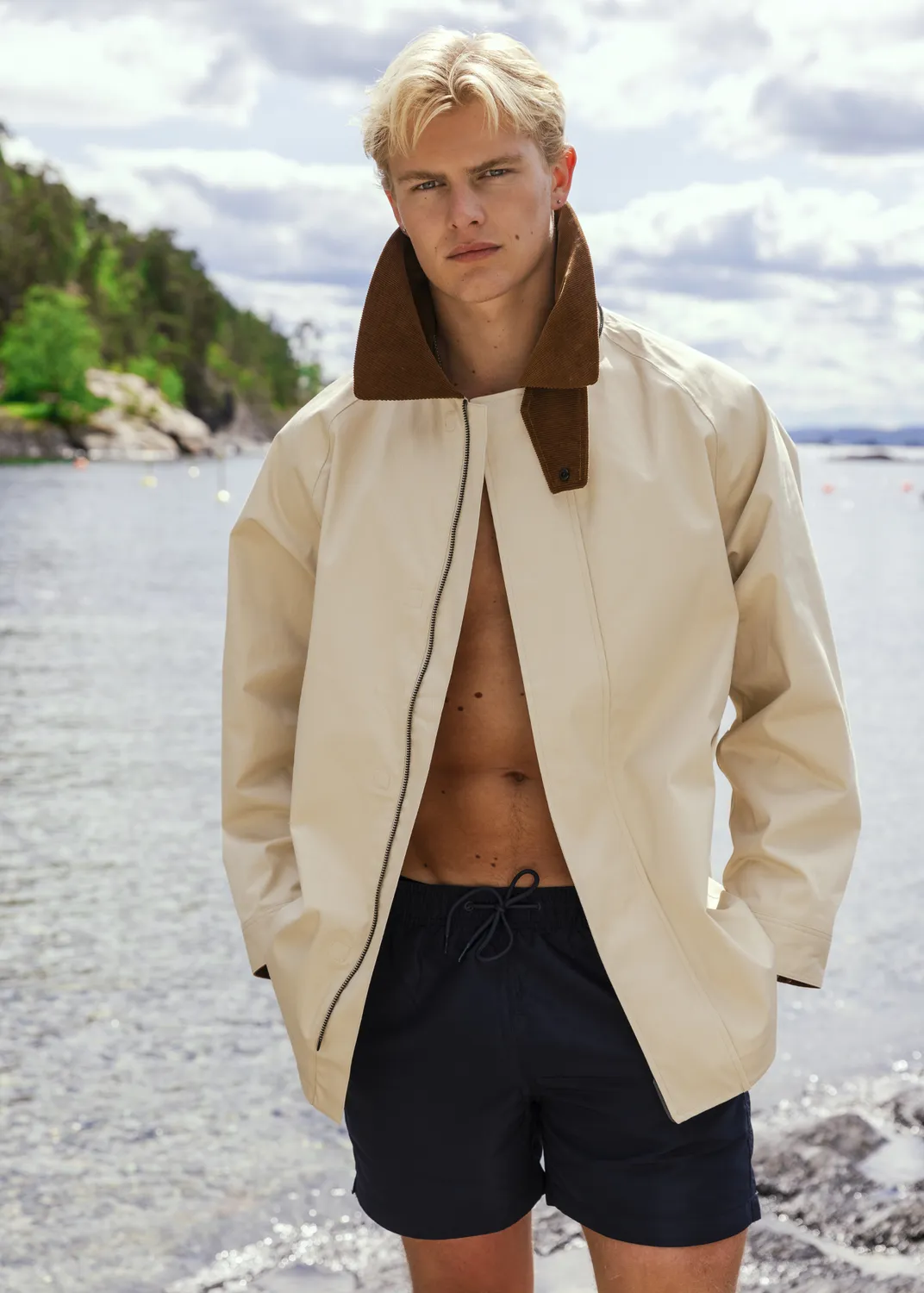 Brgn Bølgestorm Jacket regnjakke Sand herre lett