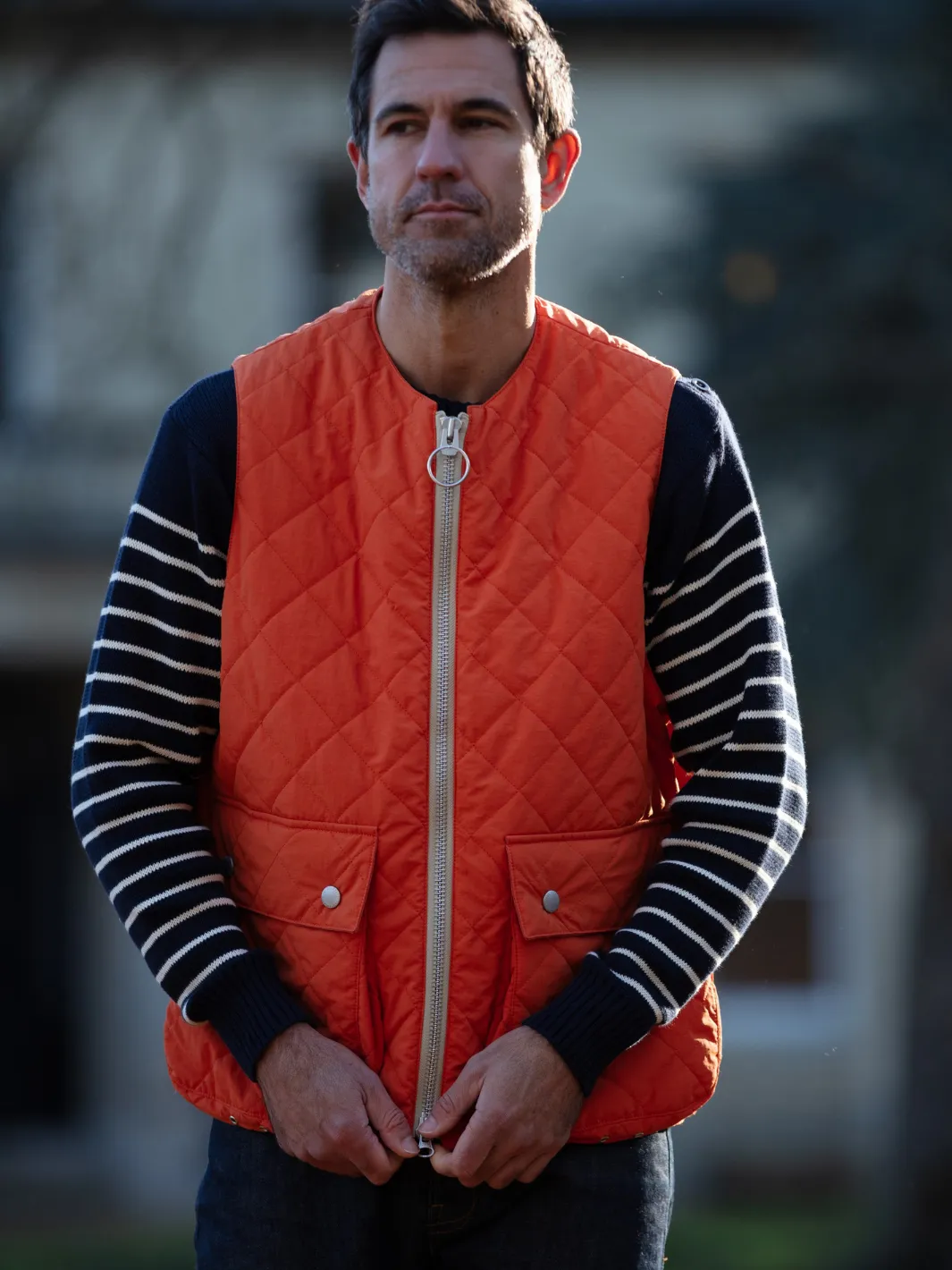 John Partridge Padded Vest vattert vest oransje M/L nylon