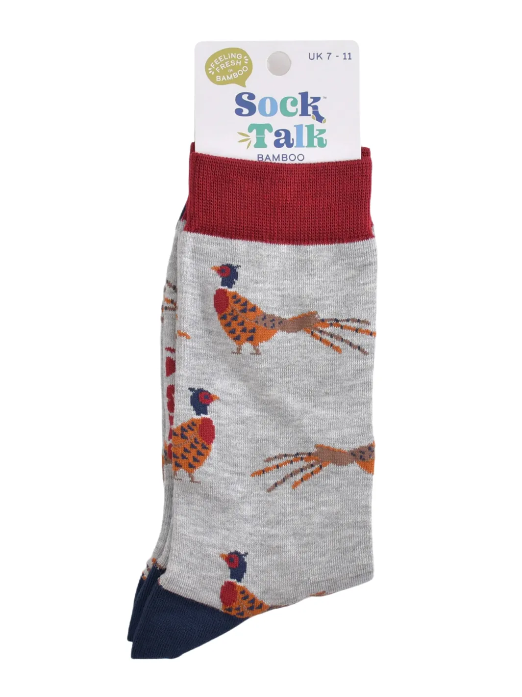 John Partridge Socks - Pheasant sokker Blue/Brown bambusblanding