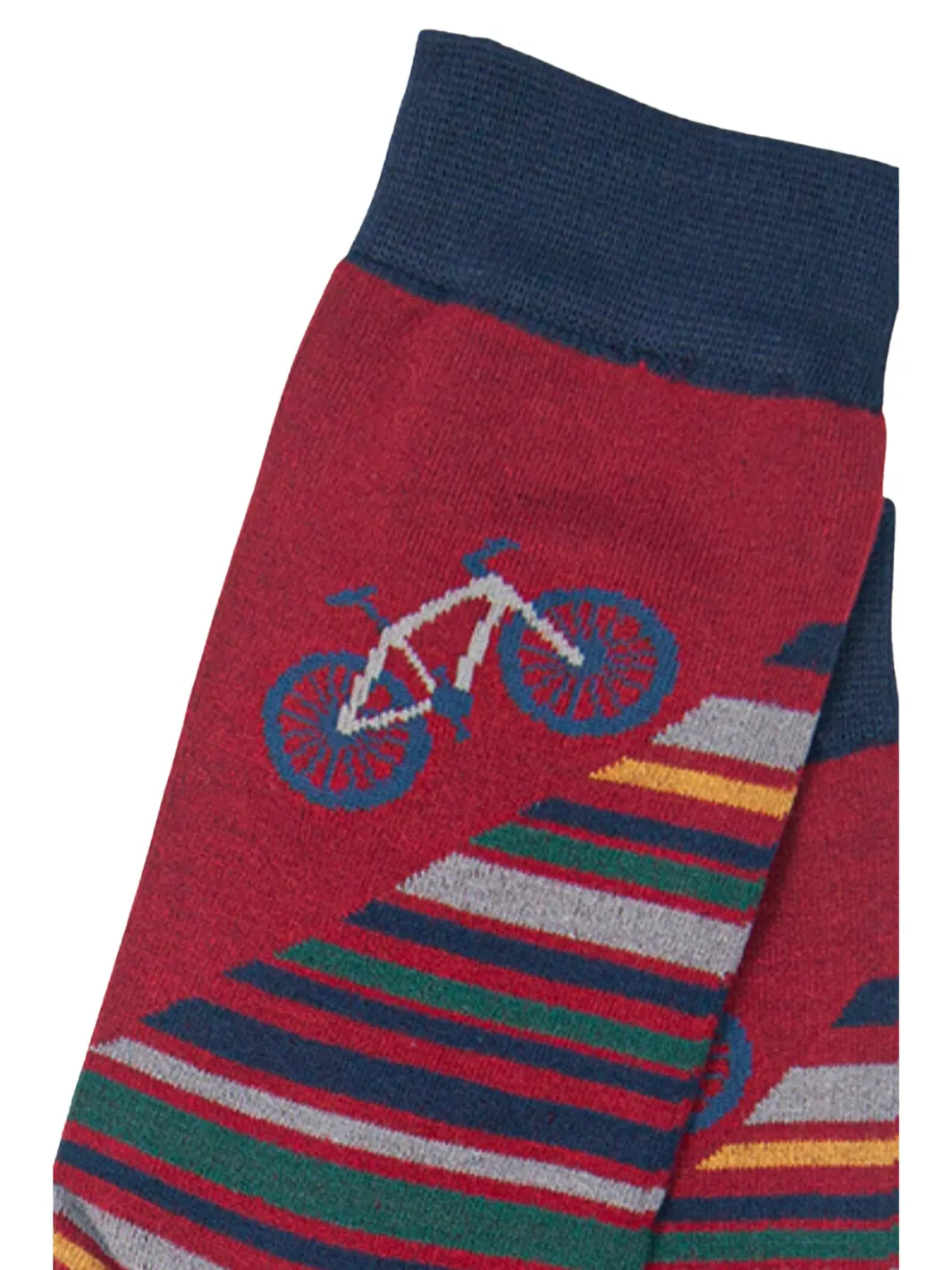 John Partridge Socks Mountain Bikes sokker burgunder og teal, bambusmix