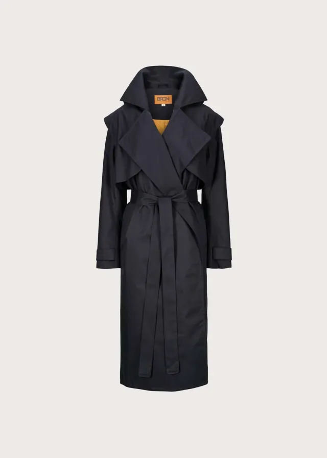 Brgn Regndråpe Trench Coat regnjakke Dark Navy 20 000 mm