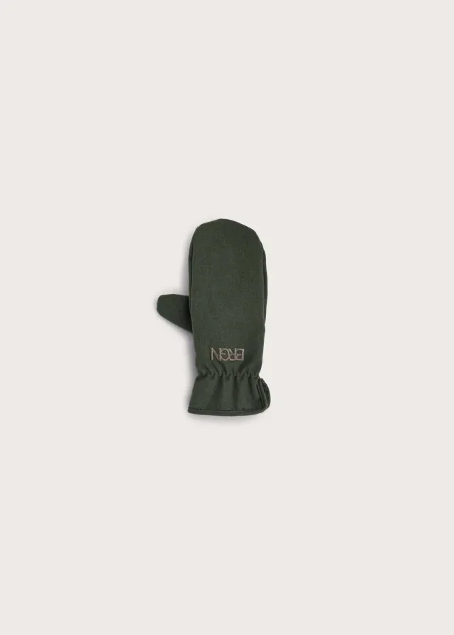 Brgn Mittens votter Rosin Dark Green resirkulert fleece