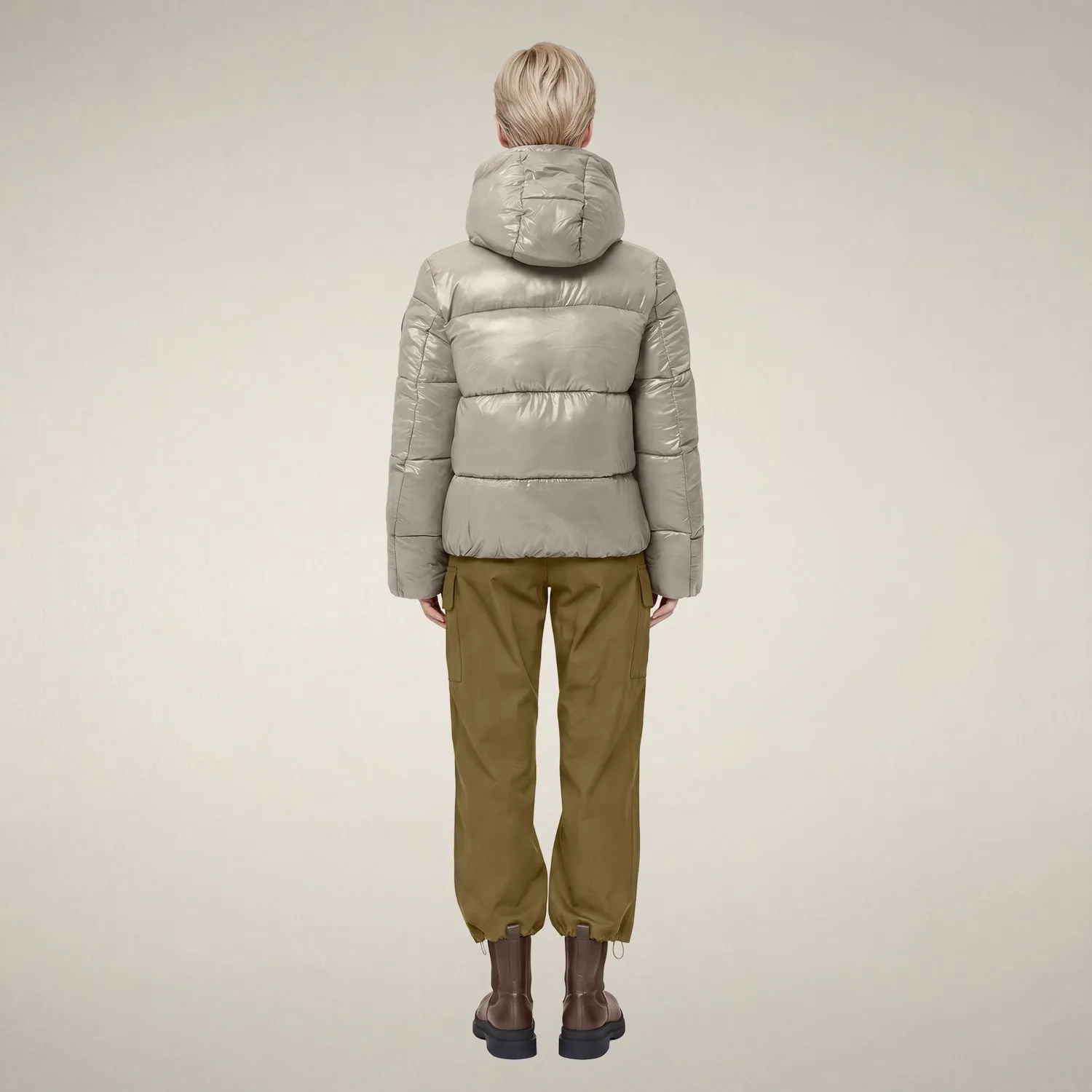Save The Duck Biddy dunjakke dame Rainy Beige dyrefri