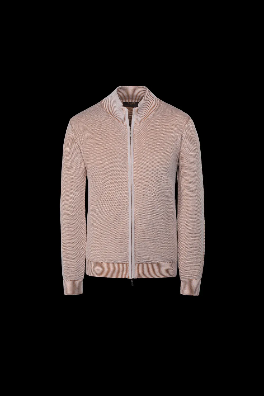 Moorer URBINO-XSP cardigan hvit/kanel egyptisk bomull
