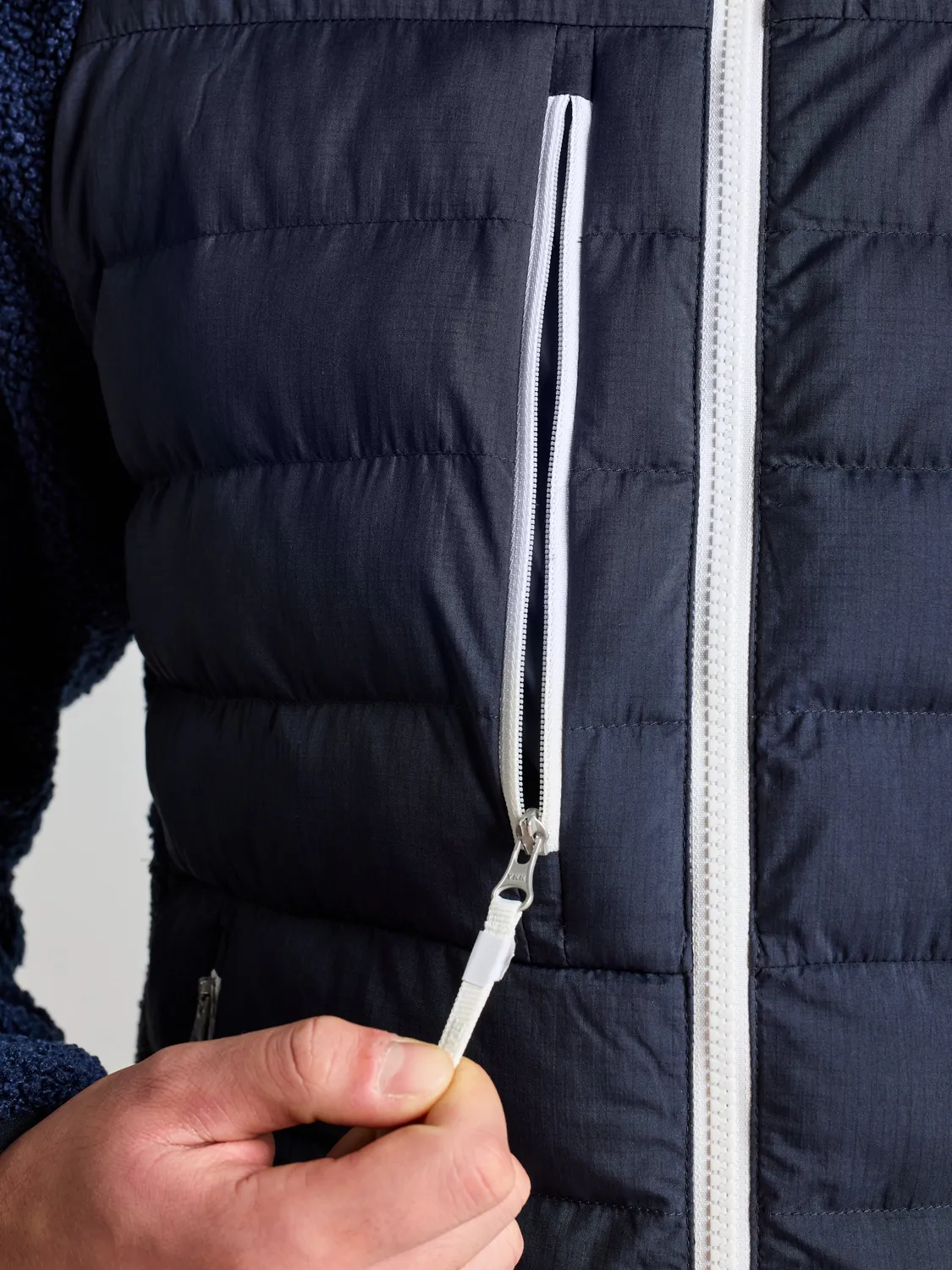 Slam Altura Puffer Hybrid jakke mørk marine Primaloft