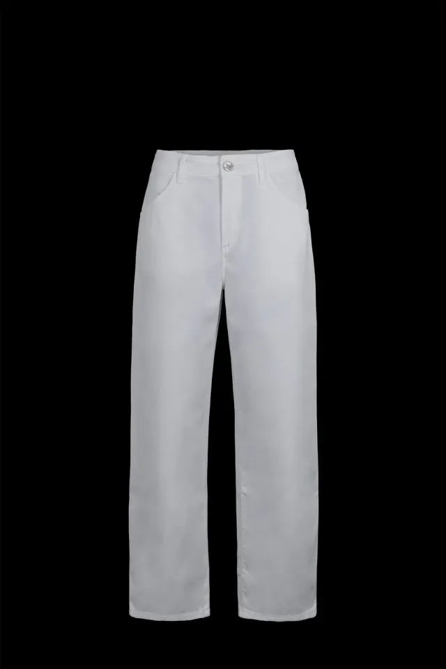 Moorer LANIA-O-BXT baggybukse dame hvit stretch