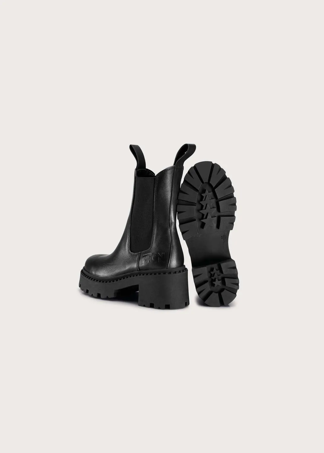 Brgn Heel Chelsea Boot støvletter sort med 5,5 cm hæl