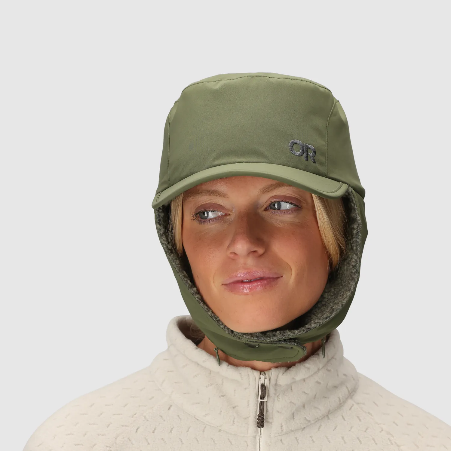 Outdoor Research Whitefish Hat vinterlue Ranger Green med ansiktsmaske