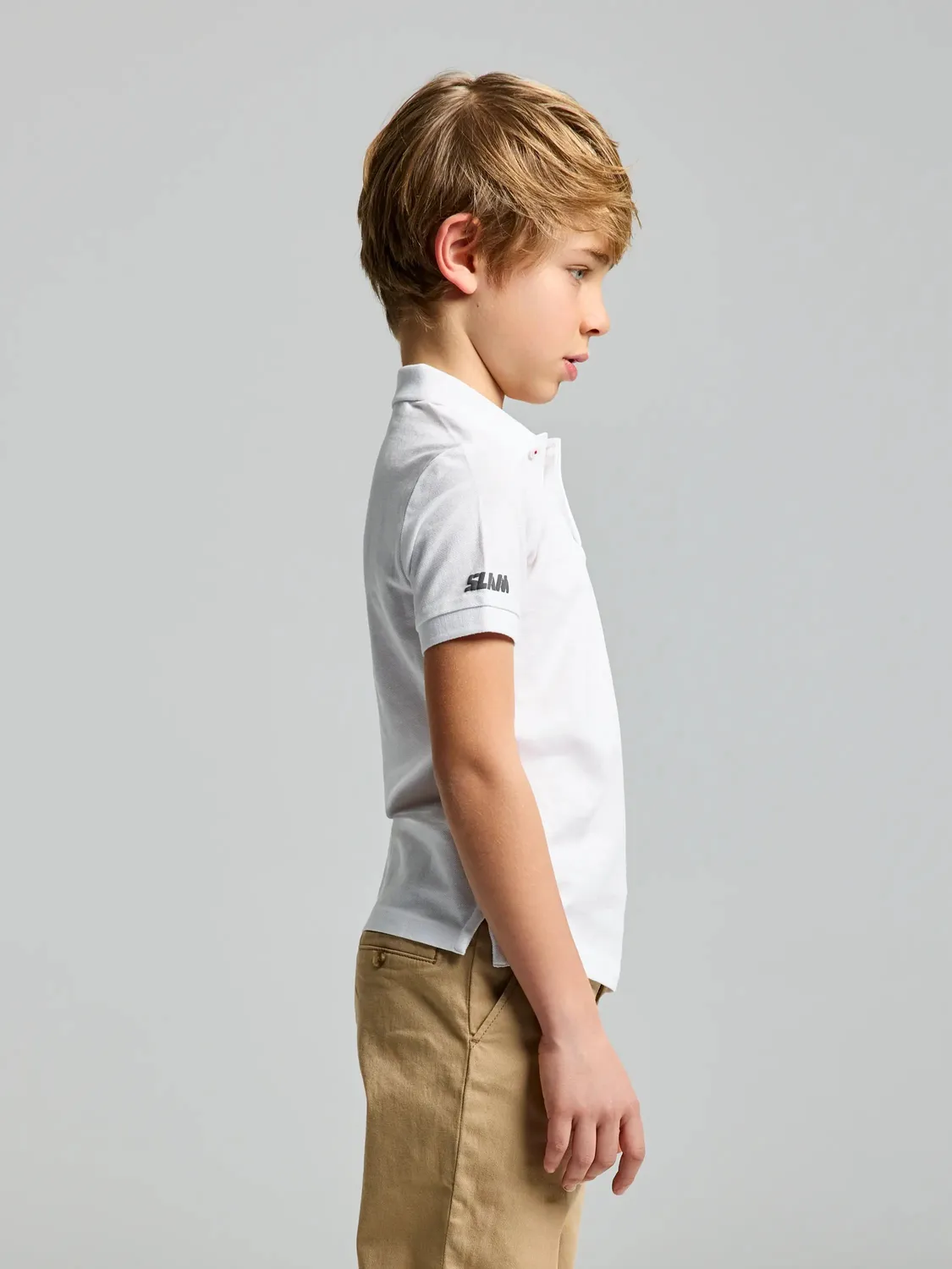 Slam JR DECK POLO SS poloskjorte Bright White barn