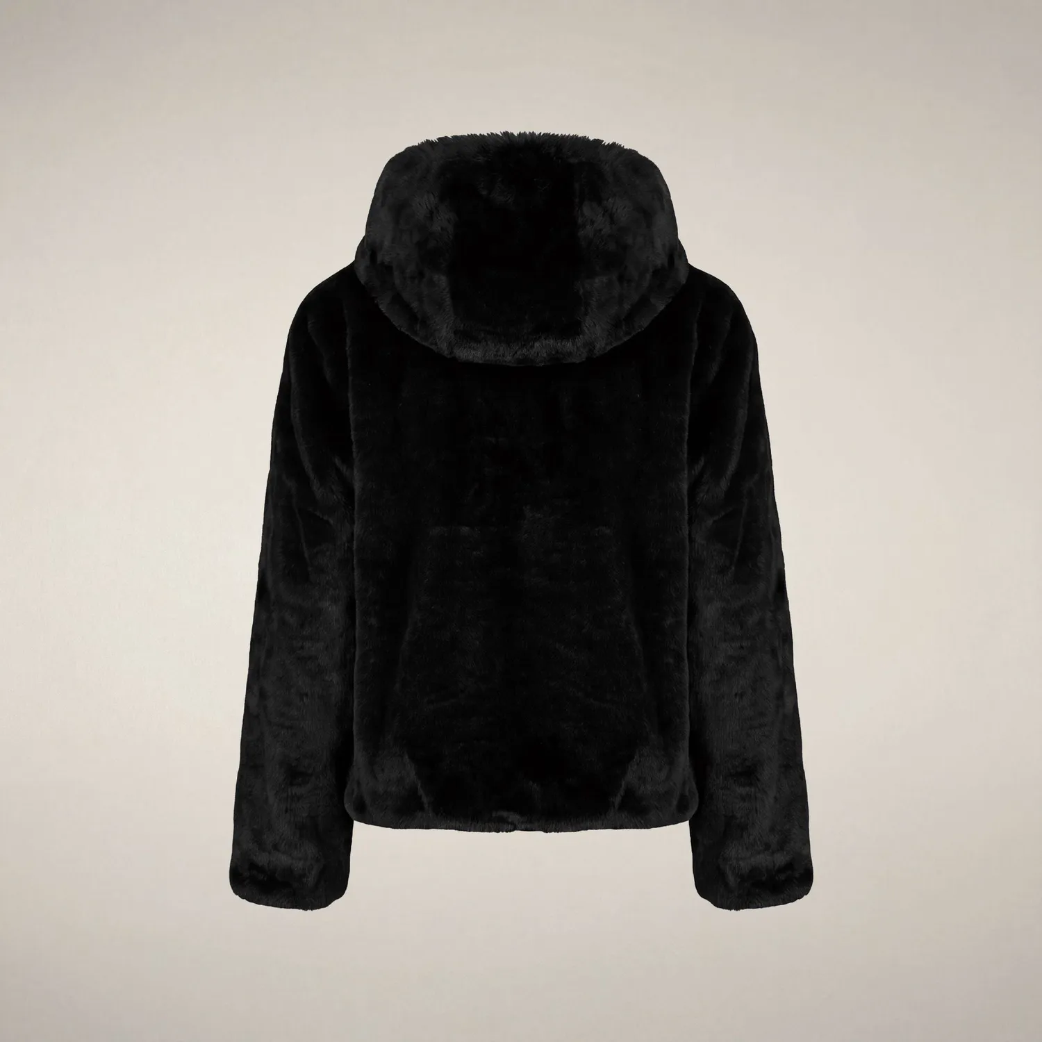 Save The Duck Fashion Laila jakke dame Black vendbar fuskepels