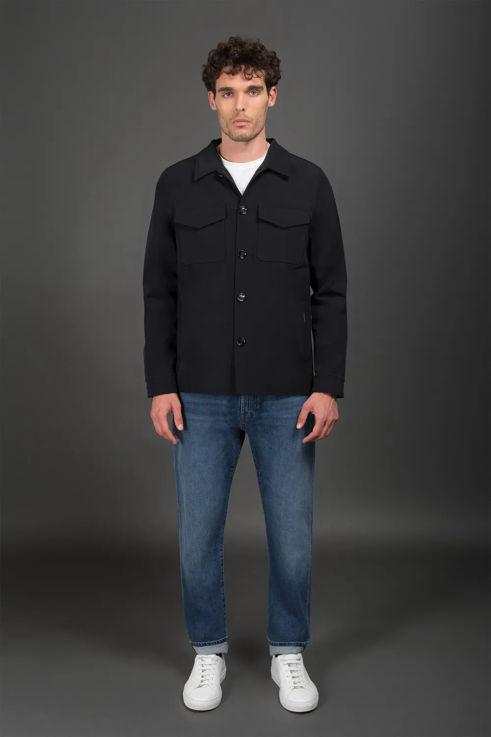 Mooer MAFFEI-KR overshirt, svart – vannavvisende stretch