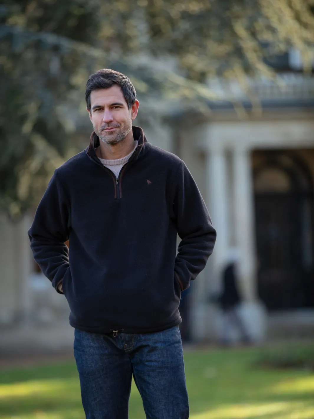 John Partridge Unisex Fleece Pullover fleecegenser Black quarter zip