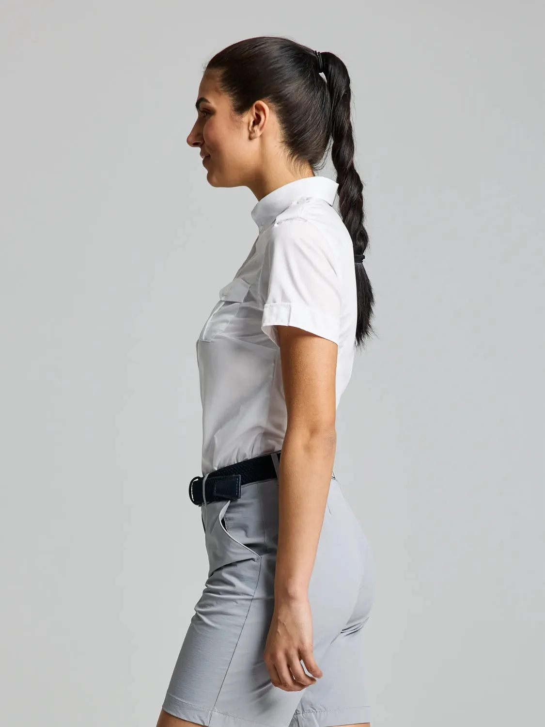 Slam Deck WS Yacht Shirt kortermet skjorte bright white strykefri