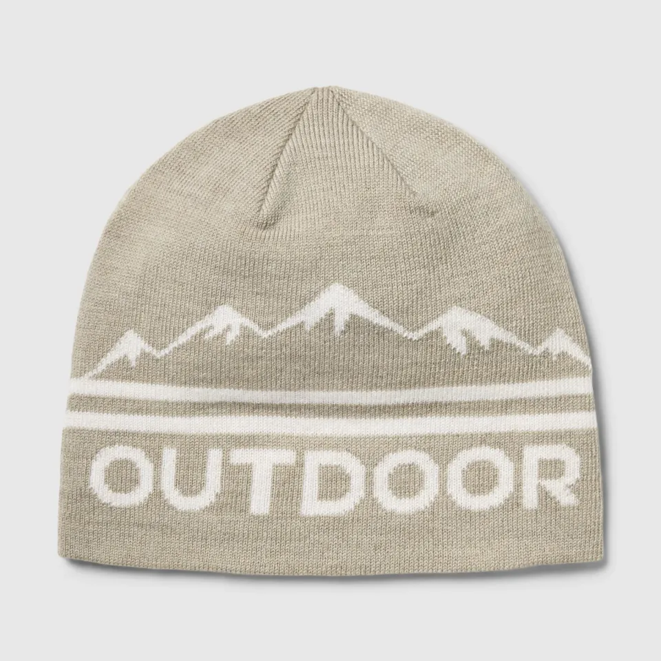 Outdoor Research OR Logo Knit Beanie strikkelue Pro Khaki/Oyster