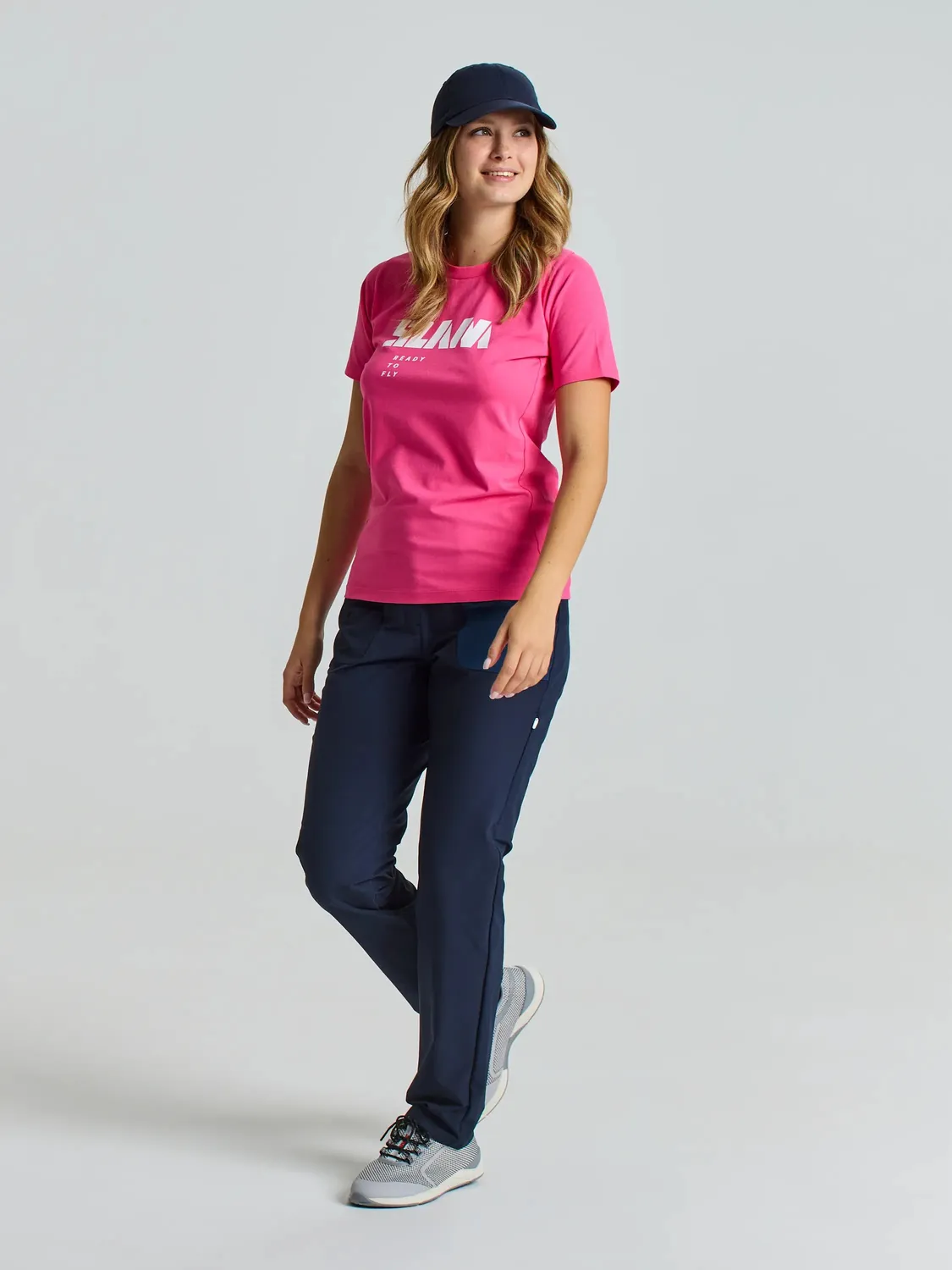 Slam Graphic WS T-Shirt SS T-skjorte Dark Navy bambusbomull