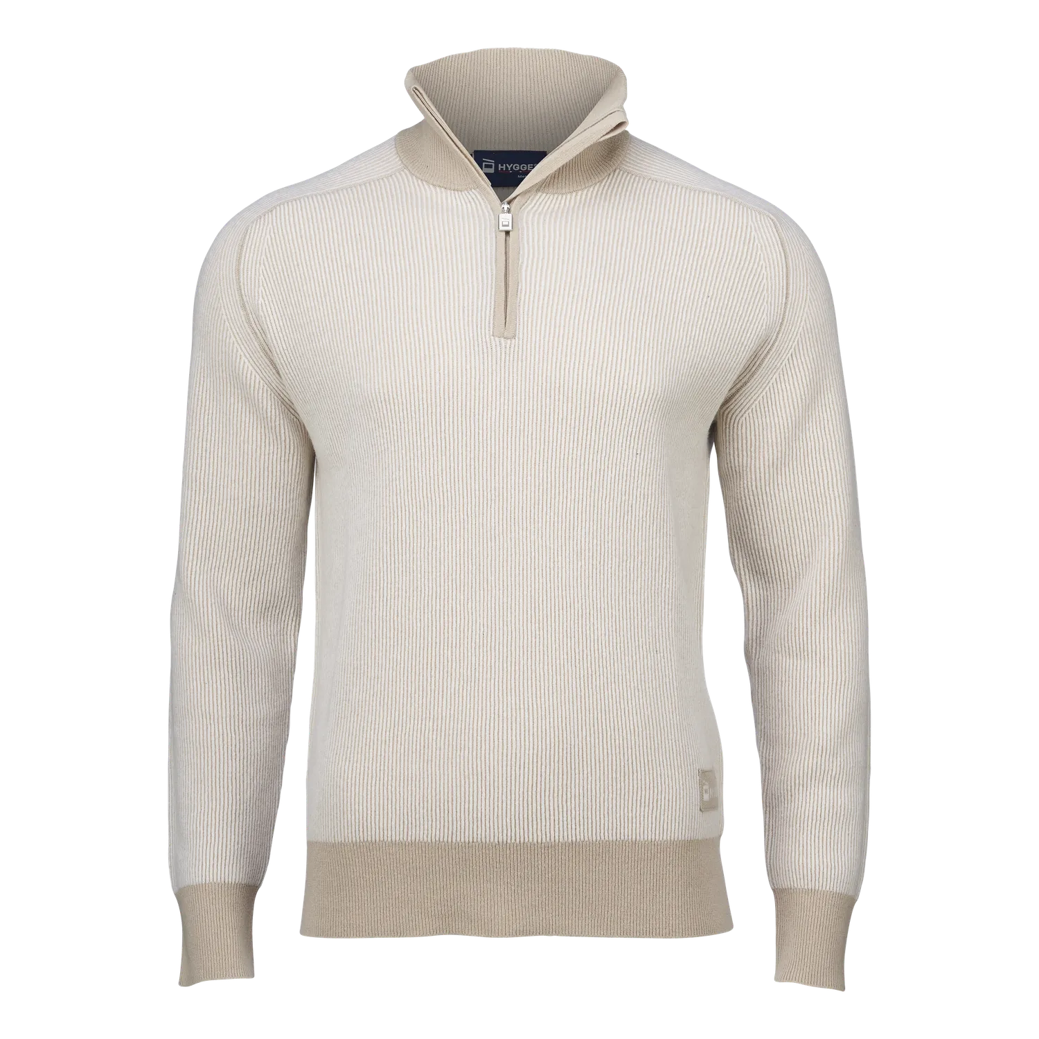 House of Hygge Men's Contrast Rib Half Zip ullgenser herre Navy S ull